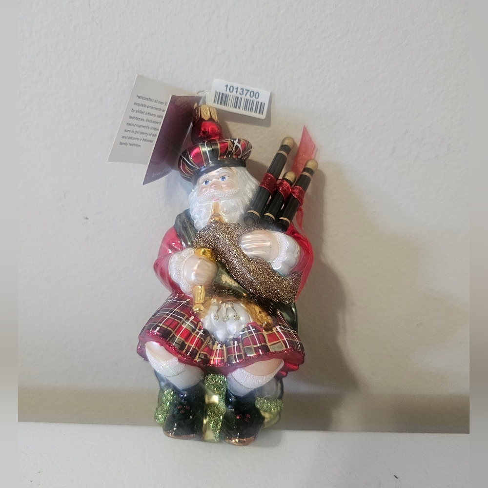 Bombay Holiday European Treasures Blown Glass Santa NWT
